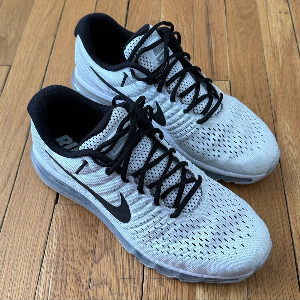 Nike White Pure Platinum Black Air Max Sneakers - Picture 5 of 12